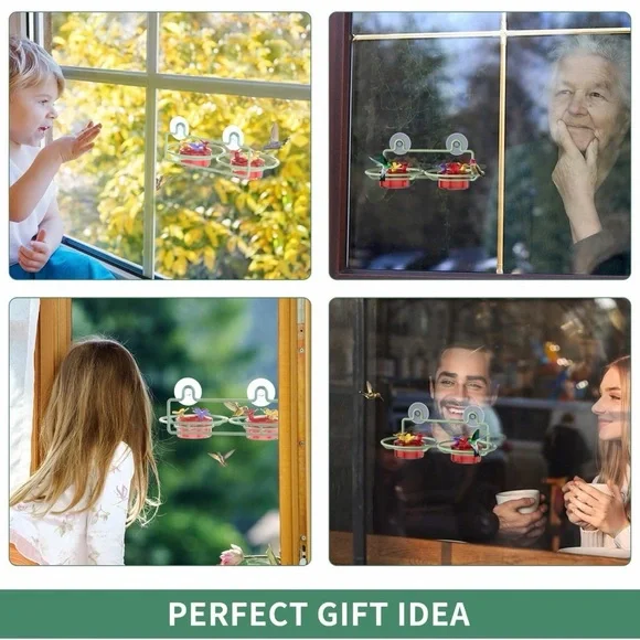 Hummingbird Feeder with Red and Yellow Flowers - Picture 9 of 9